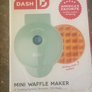 Ash Mini Waffle Maker - Aqua